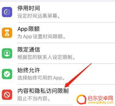 iphone内容与隐私访问限制 怎样在iPhone上开启内容和隐私访问限制功能