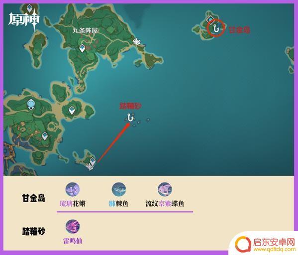 钓鱼地点原神稻妻 原神钓鱼地点推荐