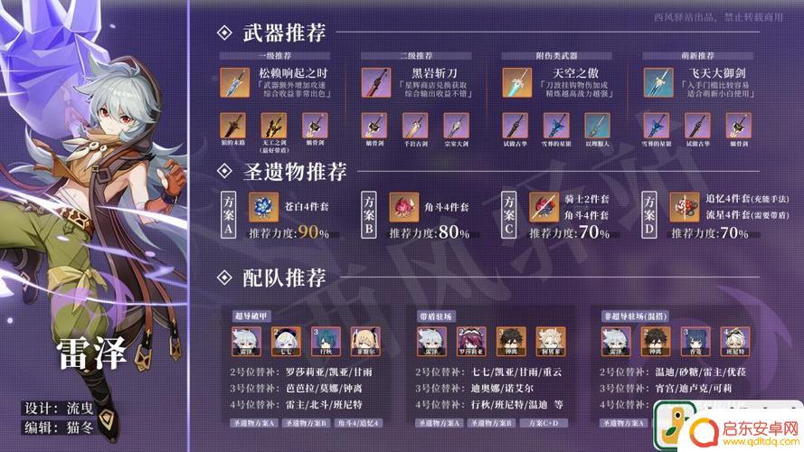 原神 雷泽值得培养吗 原神雷泽值得练吗推荐攻略