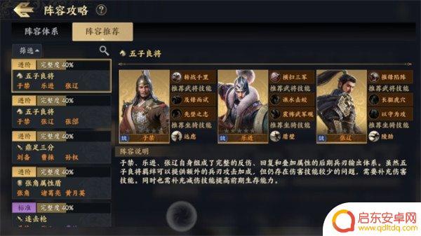 战地无疆部曲羁绊 战地无疆部曲阵容套路分析