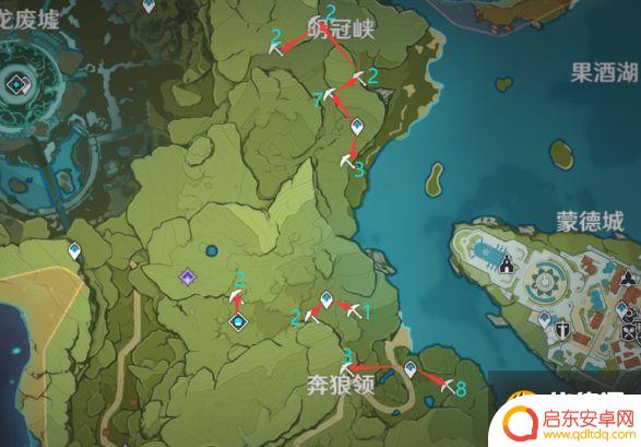 原神白铁矿和水晶矿分布 原神白铁矿收集路线图分享