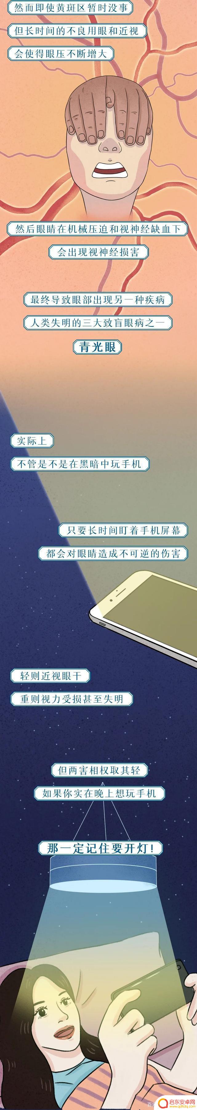 晚上开灯玩手机 深夜在床上玩手机为什么要开灯