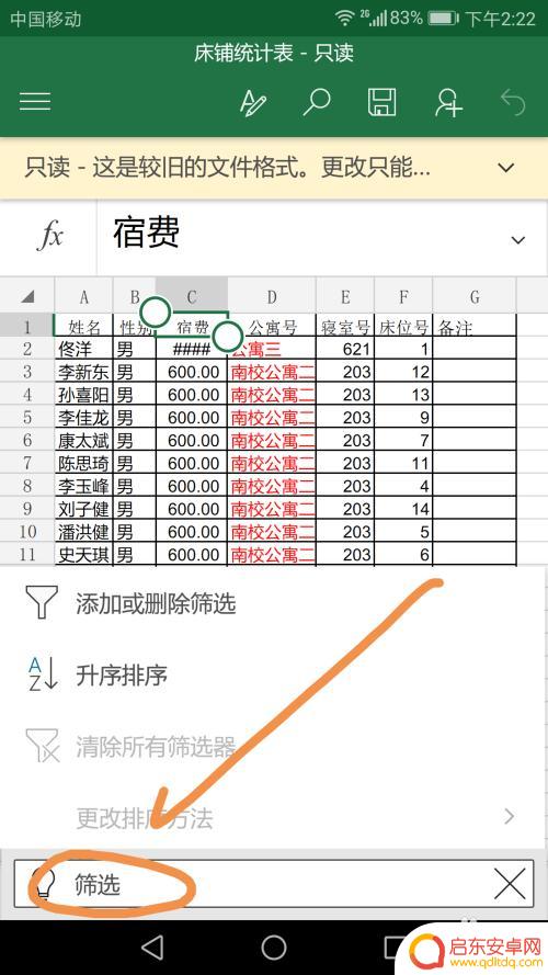 手机里面表格怎么筛选 如何在手机上使用Excel的筛选功能