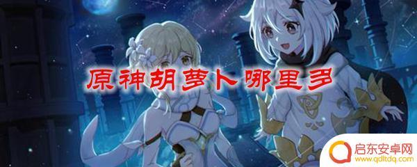 胡萝卜原神 原神哪里有胡萝卜