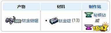 泰拉瑞亚链锯怎么得 泰拉瑞亚钛金链锯制作攻略