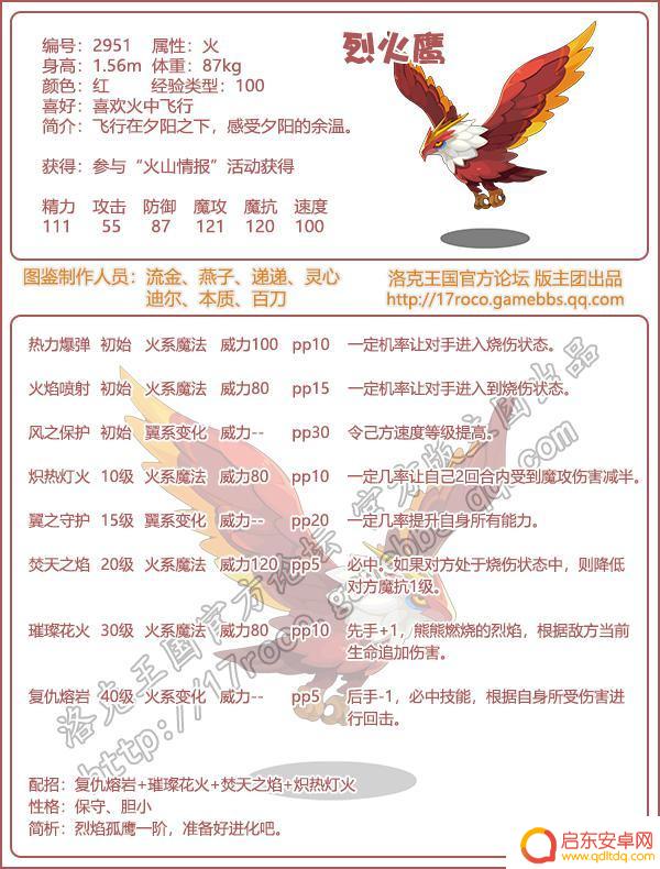 洛克王国白玉国王性格推荐 洛克王国烈火鹰技能搭配推荐