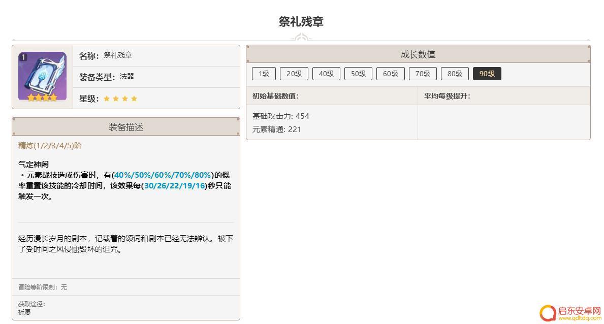 原神精通法器排名 原神3.2精通法器评测