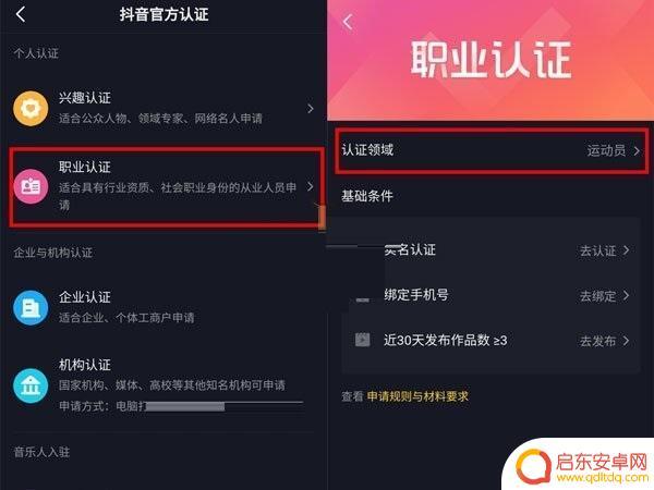 抖音职业认证网页(抖音职业认证怎么弄)