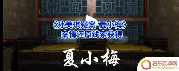 夏小梅疑案线索 孙美琪疑案案情还原线索