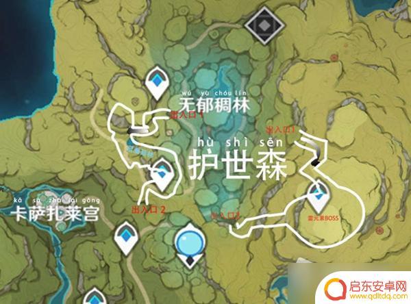原神虚弥入口 《原神》须弥全地下洞出入口位置图解