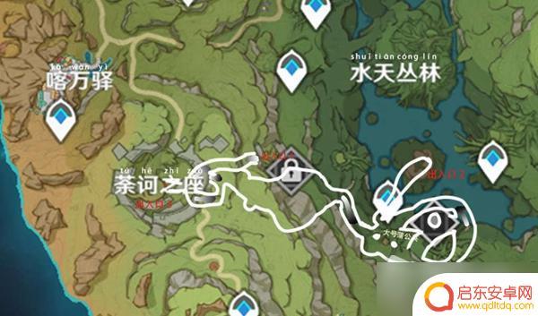 原神虚弥入口 《原神》须弥全地下洞出入口位置图解
