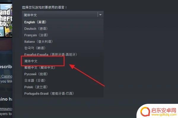 gta5语言在哪里 GTA5中文语言设置在哪