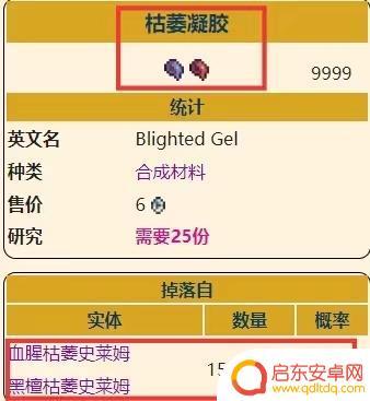 泰拉瑞亚枯萎凝胶怎么获得 泰拉瑞亚1.4枯萎凝胶怎么得到