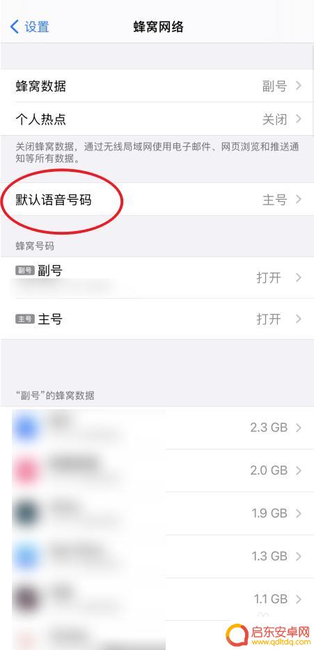 手机调整主叫号怎么调整 苹果手机默认主号码怎么设置打电话