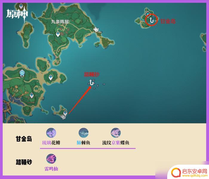 原神钓鱼位置大全 原神钓鱼点位置一览