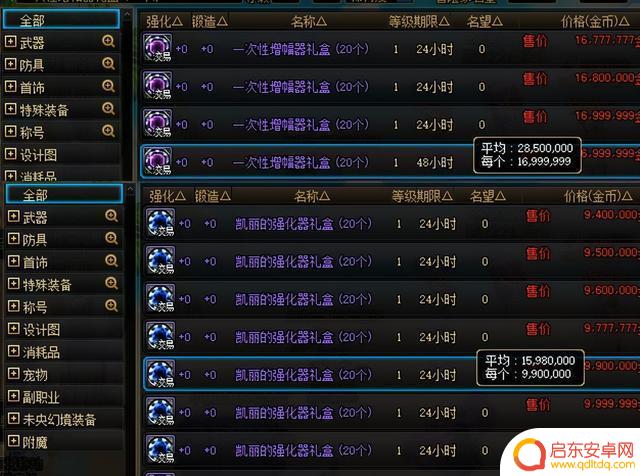 DNF:2亿天空再度登场!拍卖行道具大降价,保护券15万一张