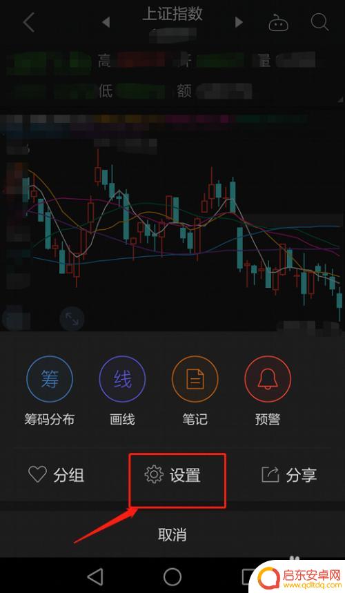手机同花顺如何看大盘缺口 手机同花顺APP如何显示大盘指数的跳空缺口