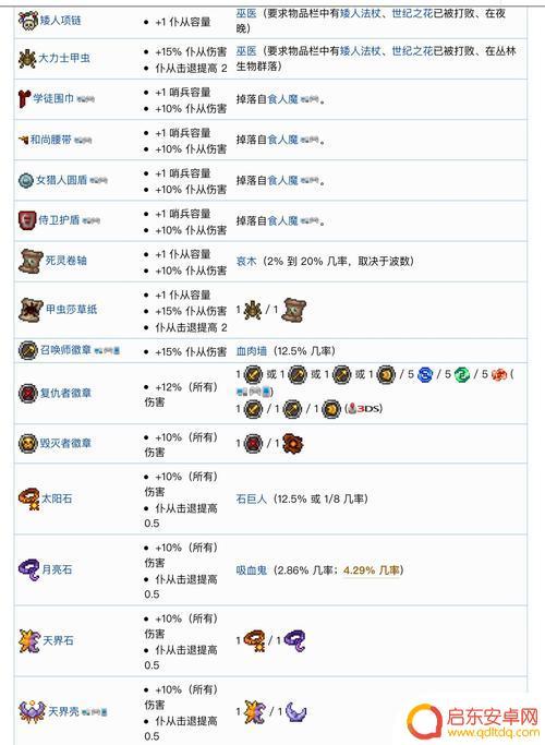 泰拉瑞亚召唤师的饰品搭配 《泰拉瑞亚》召唤师饰品搭配推荐