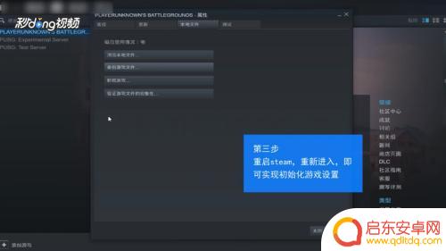 steam启动选项重置 Steam如何在游戏中初始化设置