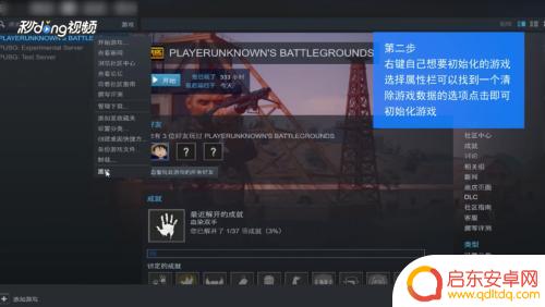 steam启动选项重置 Steam如何在游戏中初始化设置
