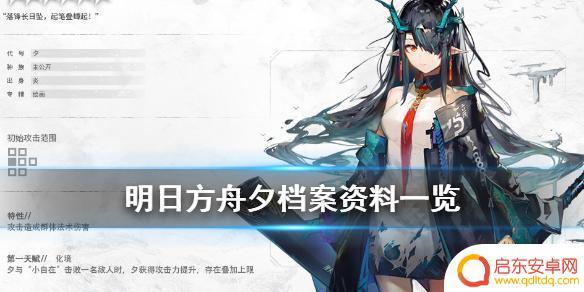 明日方舟夕的简历：职业经历、技能、成就一览