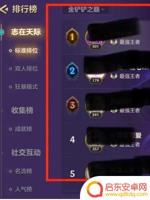 金铲铲之战怎么显示铲铲会排名 金铲铲之战铲铲排名查询