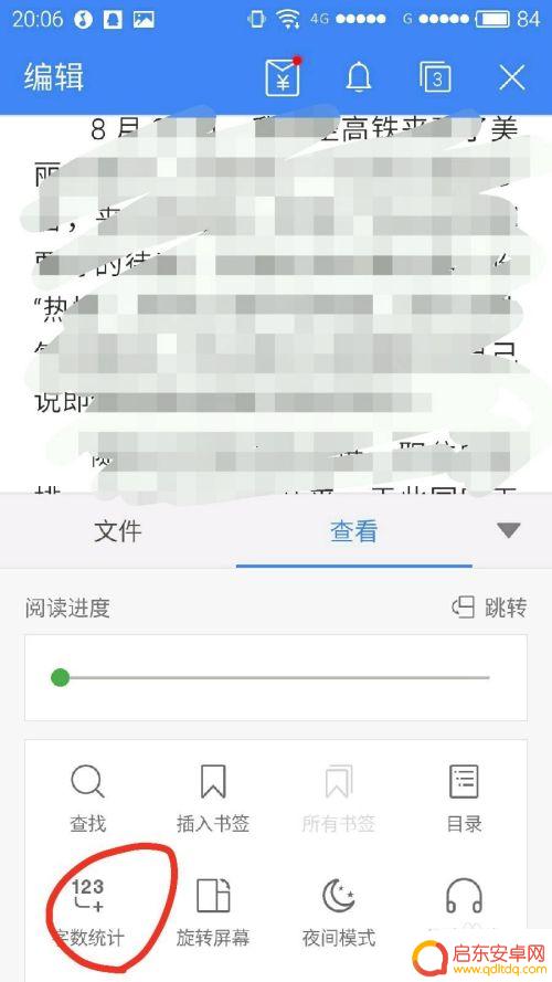 手机表格怎么查看字数多少 如何在手机版wps查看文章的字数