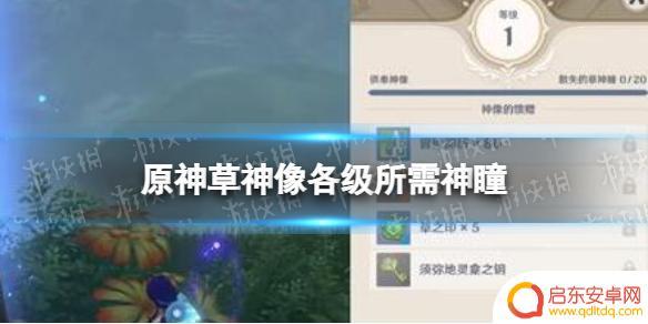 原神3.4草神像能升到多少级 《原神》草神像各级所需神瞳