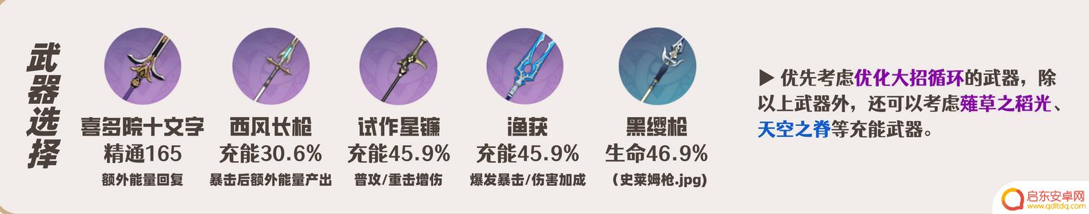 原神瑶瑶武器 原神瑶瑶最佳武器选择推荐