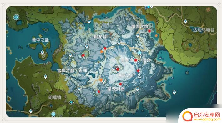 原神雪山8块石碑位置 原神8块雪山石碑位置图解