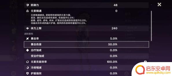 原神角色初始暴击率 如何提高原神暴击率和暴击伤害