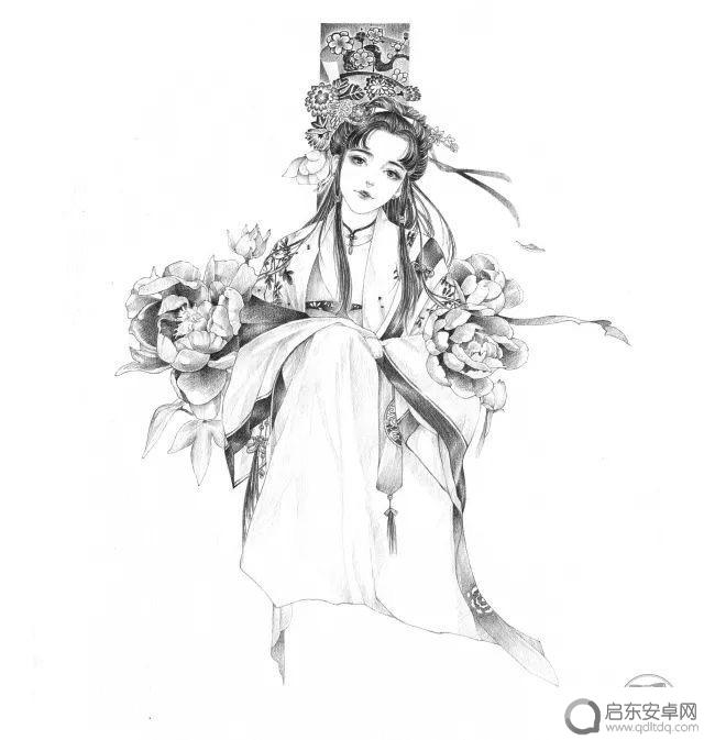 书上素描美女抖音(素描的美女)