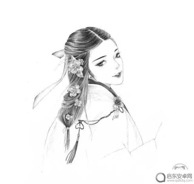书上素描美女抖音(素描的美女)