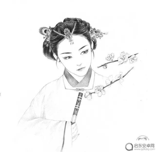 书上素描美女抖音(素描的美女)