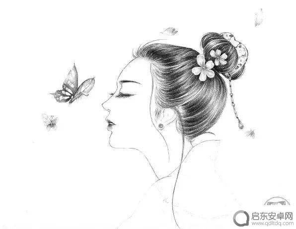 书上素描美女抖音(素描的美女)