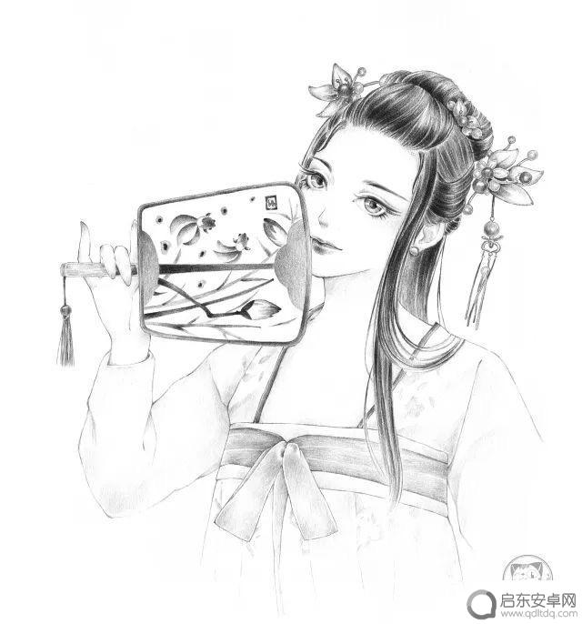 书上素描美女抖音(素描的美女)