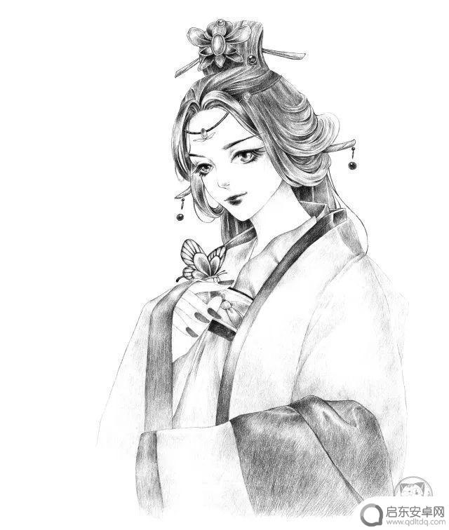 书上素描美女抖音(素描的美女)