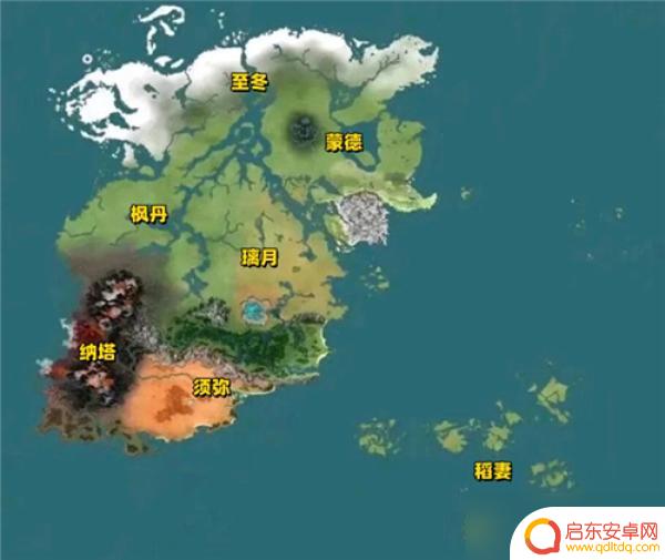 原神地图分布图 原神地图全貌七国隐藏任务