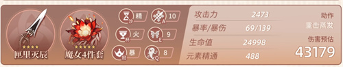 原神胡桃护摩毕业面板 原神胡桃毕业面板属性详解