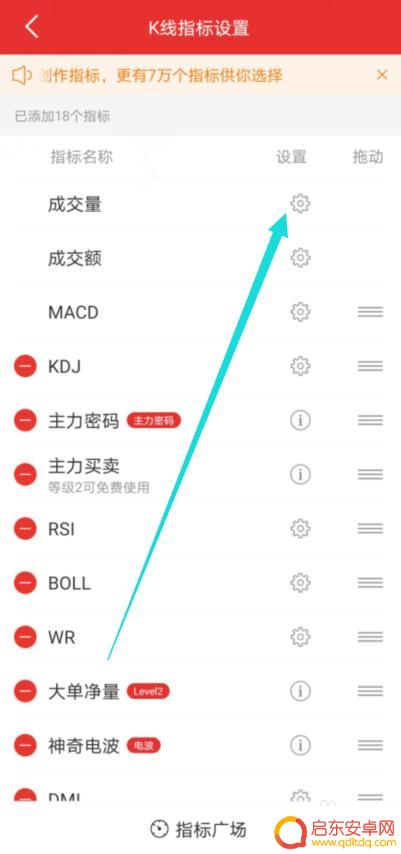 手机同花顺量柱怎么设置掉 同花顺K线成交量指标参数修改方法
