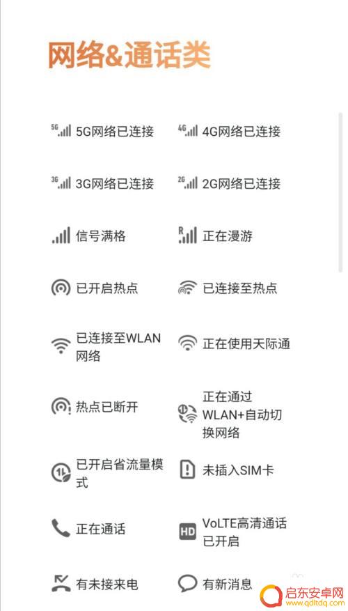 华为手机右上角各种符号图解 华为手机顶部通知栏图标含义查询