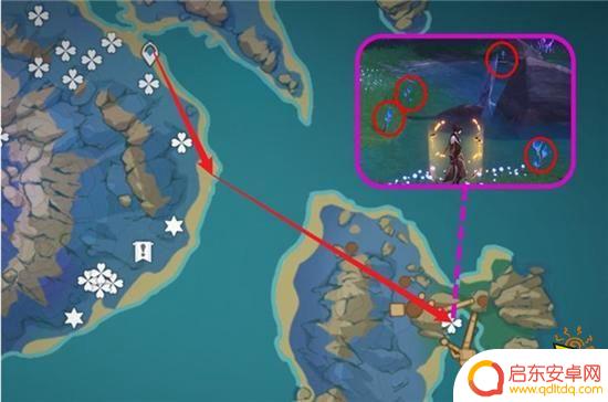 原神天云草实地图位置 原神天云草实详细采集路线分享
