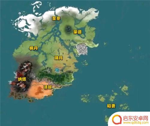 原神地图北方在哪 原神七国地图全貌攻略