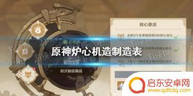 原神炉心机制能出什么 原神炉心机造奖励详解