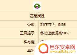 泰拉瑞亚加速的饰品 泰拉瑞亚疾风脚镯有什么用途