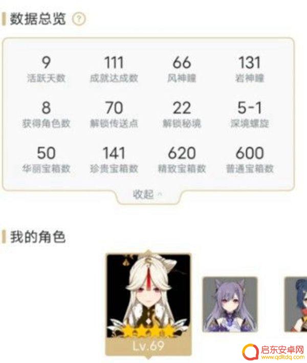 原神个人资料怎么看 原神角色数据如何查看