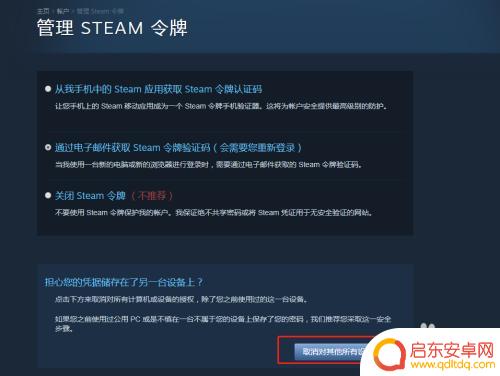 steam怎么设置只能在一台设备登录 Steam如何取消另一台电脑的授权