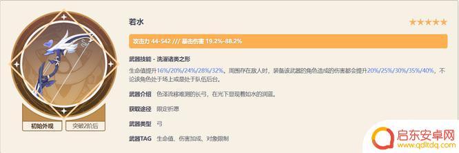 原神满精若水 原神若水满精提升属性