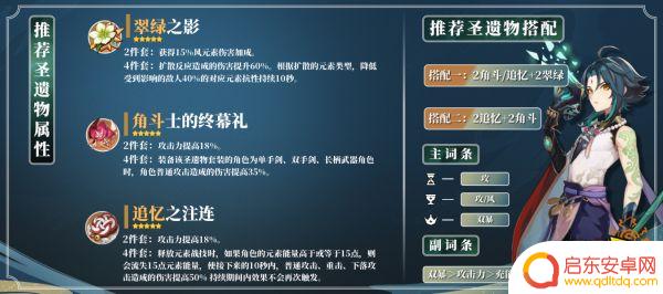 原神魈的圣遗物属性搭配 原神魈最佳圣遗物套装选择推荐