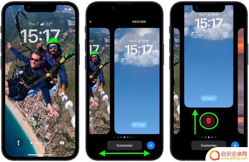 iphone取消墙纸 iOS 16 删除不需要的锁屏壁纸技巧